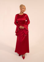 'Arabella' Bow Dress in Red