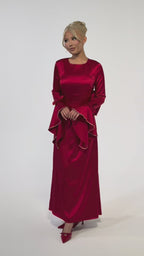 'Arabella' Bow Dress in Red