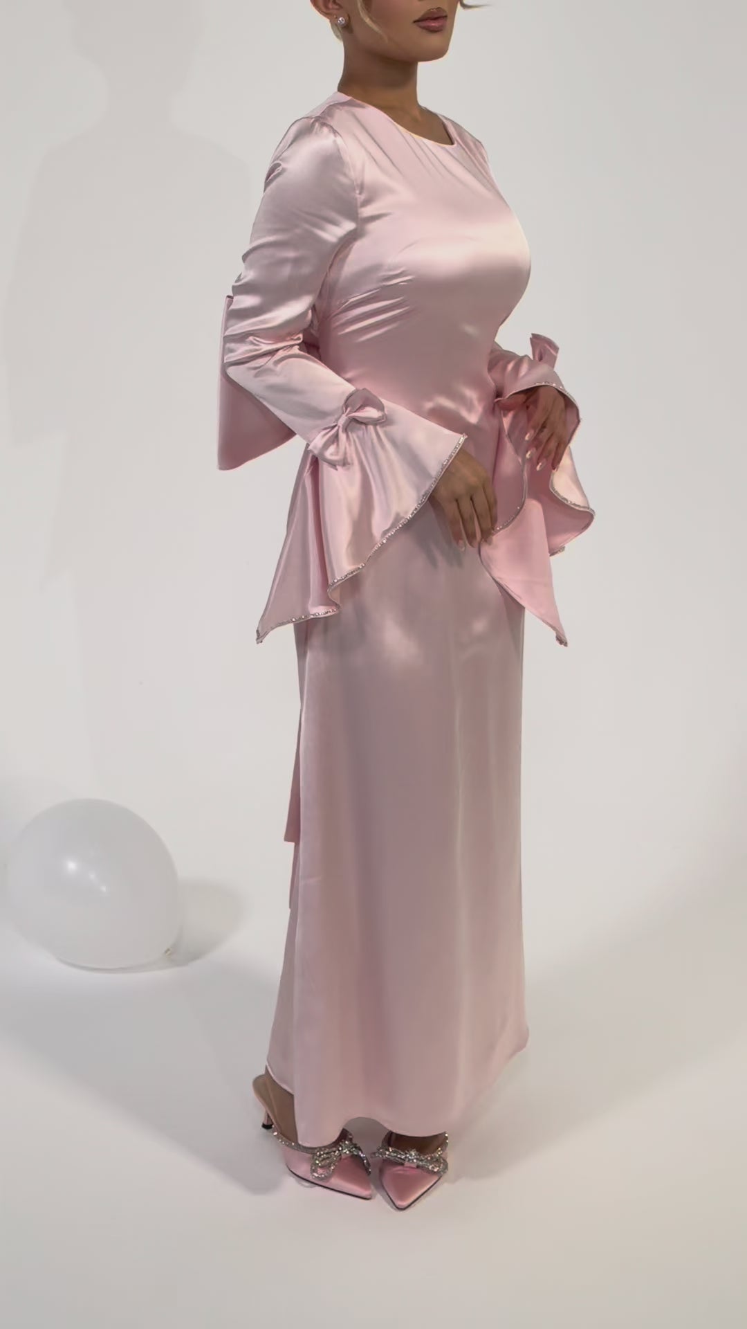 'Arabella' Bow Dress in Pink